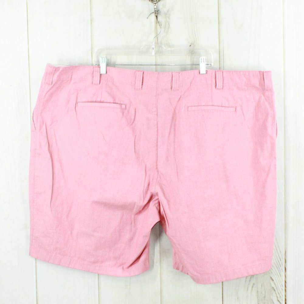True Nation Plus Size Pink Salmon Cotton Flat-Front Pocket Short Size 56 - Picture 7 of 8